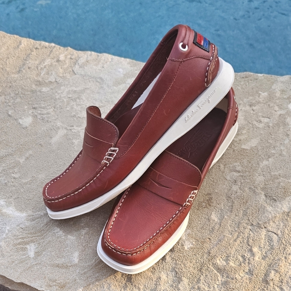 Salvatore Ferragamo Red Loafers